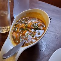 Sichuan veg curry at Amber Restaurant in Arusha