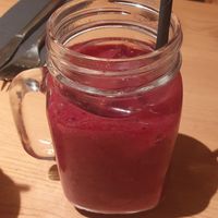 SUPER BERRY SMOOTHIE:
Mixed berries, Apple & Avocado at King Street Kitchen in Knutsford