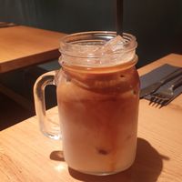 Iced coffee with Oat milk & vanilla syrup at King Street Kitchen in Knutsford