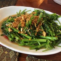 Stir fried morning glory. Perfect with rice.  at Pad Thai Siam in Jeju