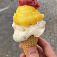 Dattel-Mandel, Mango und Kirsche  at Stenz Eis in Regensburg