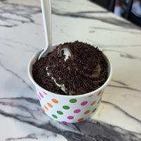 Vanilla chocolate twist soft serve  at Living on the Veg in Manahawkin