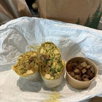 Tofu scramble wrap  at Living on the Veg in Manahawkin