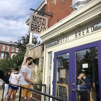 Busy on Saturday morning  at Motzi Bread in Baltimore