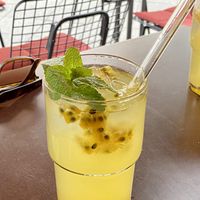 Passio-Peach Limonade 💕 at Bodhicitta Vegan Bowl in Berlin