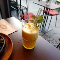 Shake with pineapple, cucumber, lettuce at Bodhicitta Vegan Bowl in Berlin