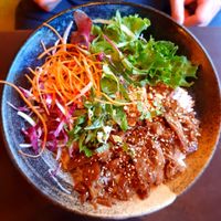 red curry with saitan at Bodhicitta Vegan Bowl in Berlin