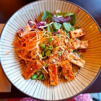 glass noodle salad with tofu and lime dressing at Bodhicitta Vegan Bowl in Berlin