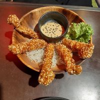 Fried mushrooms at Bodhicitta Vegan Bowl in Berlin