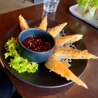 Super tasty spring rolls at Bodhicitta Vegan Bowl in Berlin