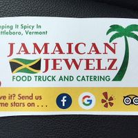 Business card at Jamaican Jewelz in Brattleboro