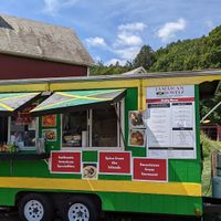 The truck at Retreat Farm at Jamaican Jewelz in Brattleboro