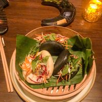 bao with oyster mushrooms  at UME in Playa Del Carmen