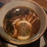 The Miso soup was really good!  at UME in Playa Del Carmen