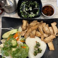 The tofu rice plate!!!  at PhoLicious in Bloomingdale