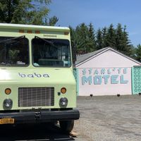 Baba truck parked out front at Baba's Outpost in Kerhonkson