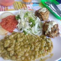 Main plate from the meal of the day at Gira El Sol in Pasto