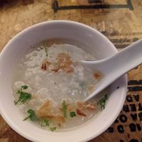 Complementary congee at Rooster and The Pig in Palm Springs