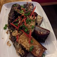 Sauteed eggplant at Rooster and The Pig in Palm Springs