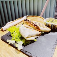 Mexican style vegetarian wrap at Art Food Corner in Funchal