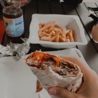 Veganes Dönerfleisch im Yufka   at Aladin's in Ulm