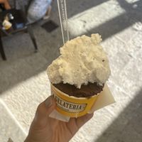 Vegan coconut and dark chocolate flavor   at Gelato al Naturale in San Marino City