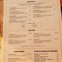 Menu back at Bear King Brewing Company in Marble Falls