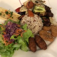 Discovery plate, delicious  at Loving Hut in Menton