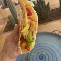 Vegan quesadillas to die for  at The Finch in Santorini