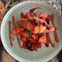Vegan strawberry croissant  at The Finch in Santorini