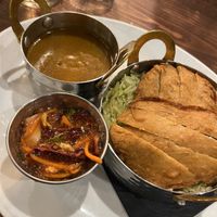 Katsu curry. Was actually quite good, but the coleslaw was inedible.   at Cuan Mor in Oban