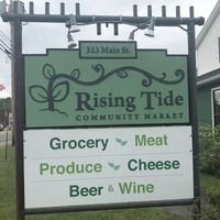 front sign at Rising Tide Community Market in Damariscotta