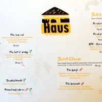 Menu - Items marked with 'V' can be made vegan. Be sure to ask for vegan cheese. at Camel & Artichoke in South East London