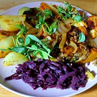 Roast dinner at Meat is Dead in Leeds