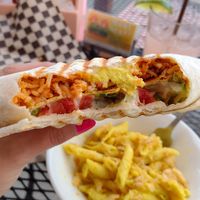 Crunch wrap at L&L Libations in Bellingham