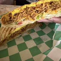 Inside crunchwrap   at L&L Libations in Bellingham