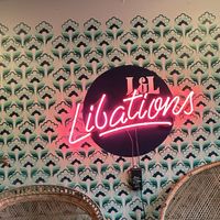 Libations indoor sign   at L&L Libations in Bellingham