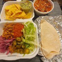 Soft tacos, Mexican bean chilli, tortillas, guac at Sabroso Burrito and Nacho Bar in Scarborough
