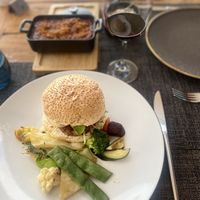 Vegan hamburger   at Avista Restaurant in Funchal