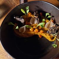 Chickpea and hummus dish at Avista Restaurant in Funchal