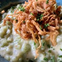 Spätzle aus Spinat mit „Käsesoße" at Emmi's Kitchen in Augsburg