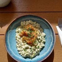 Spinach spaetzle at Emmi's Kitchen in Augsburg
