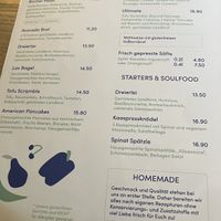 speisekarte seite 1  at Emmi's Kitchen in Augsburg