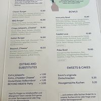 speisekarte seite 2  at Emmi's Kitchen in Augsburg