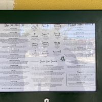 Menu outside of restaurant   at Café Janis in Lisbon