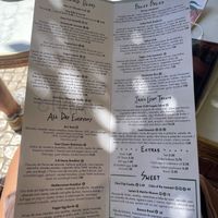 Menu  at Café Janis in Lisbon