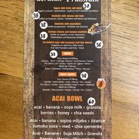 Frühstückskarte at Vrata O Grada in Trogir