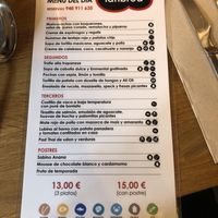 Menú at Lanbroa in Pamplona