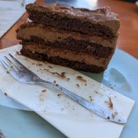 Chocolate cake 😋 at Wein & Heuriger Ganneshofer in Sooss