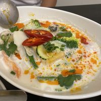 Tom kha soup with veggies and tofu  at Taste of Asia Shellharbour  in Shellharbour